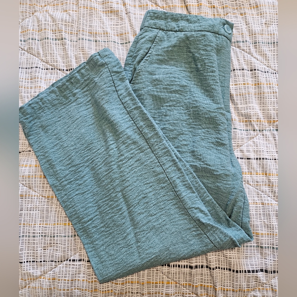 Womens Light Blue Flowy Trouser